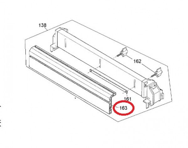 DEWALT - Alu skinne til parallelanslag.